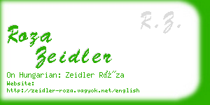 roza zeidler business card